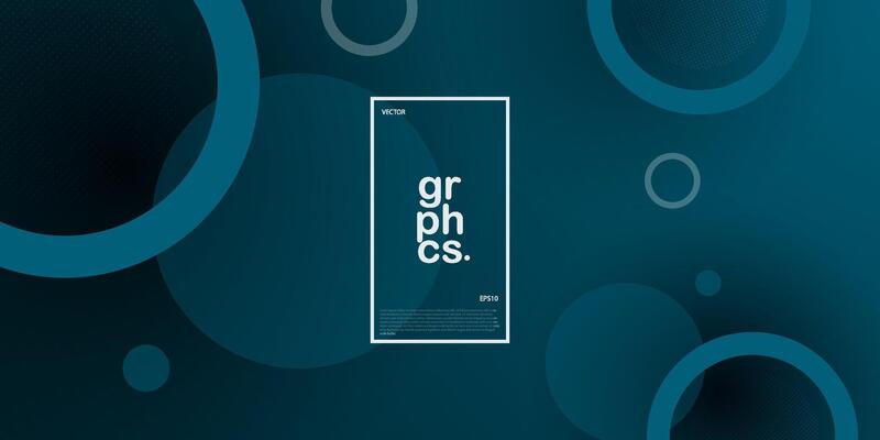 Dark blue abstract 3D background with simple circle shape and lines pattern. Modern blue design. Simple background with geometric circle shapes concept. Eps10