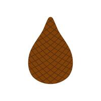 salak flat design illustration isolated on white background. sweet tropical snake fruit. Exotic vegan food in flat detailed style for packaging, designs, decorative elements vector