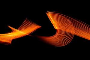 Neon design elements light glow and flash technology abstract background. photo