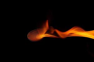 Neon design elements lights glow and flash technology background. photo