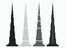 High building illustration in various style vector