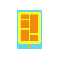 phone icon with app and widget on home screen. phone icon with flat style vector