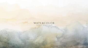 Abstract horizontal watercolor background. Neutral light colored empty space background illustration vector