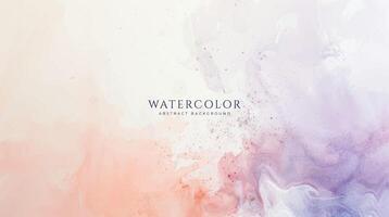 Abstract horizontal watercolor background. Neutral light colored empty space background illustration vector