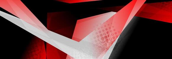 Red and black striped abstract background with halftones vector