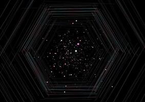 Holographic minimal hexagons and small particles abstract background vector