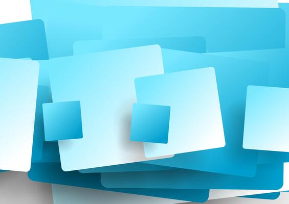 Blue white abstract minimal background with squares