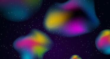 Neon liquid wavy shapes abstract futuristic background vector