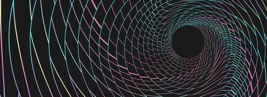 Holographic wavy spiral shape abstract background vector