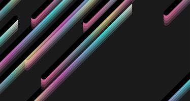Holographic stripes geometric abstract tech background vector
