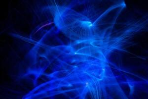Blue Light wave of energy explosion with elegant glowing lines. Abstract technology background. photo