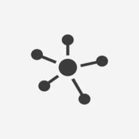 network hub connection icon isolated symbol sign vector