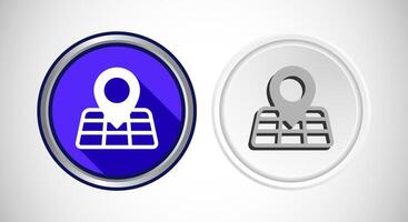 Map Pointer Location Icon Button Set Design Illustration vector