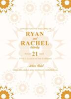 Mandala. Gold decorative element. Picture for coloring. Abstract circular ornament with stylized leaves vector
