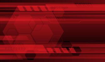 Abstract technology red black cyber futuristic geometric creative design modern background vector