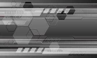Abstract technology grey black cyber futuristic geometric creative design modern background vector