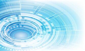 Abstract technology white blue circular system cyber futuristic design modern creative background vector