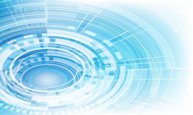 Abstract technology white blue circular system cyber futuristic design modern creative background