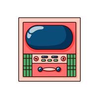 Retro TV in cartoon style. Television symbol for retro web site design, logo, app. illustration isolated on a white background. vector