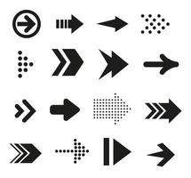 Arrow set. Collection of arrow icons. Arrow flat style isolated on white background - stock . vector