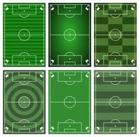 Football field with the effect of green grass. Set of football fields. graphics. vector