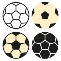 Set of soccer balls. Soccer balls in different styles. image of soccer balls. vector