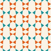 A pattern of triangles in blue, orange, and white vector