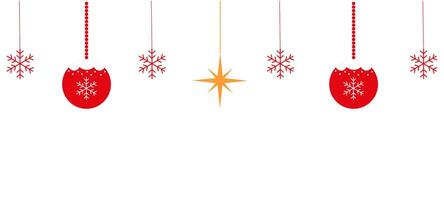 Christmas background with snowflakes and balls vector