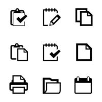 Office worker icon set. vector