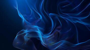 Smoke in dark background. Abstract swirling fog and light. photo
