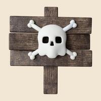 3d Halloween icon. Traditional element of decor for Halloween. icon isolated on gray background. 3d rendering illustration. Clipping path. photo