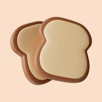 3d Autumn toast . Golden fall. Season decoration. icon isolated on gray background. 3d rendering illustration. Clipping path. photo