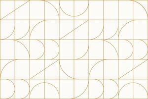 Art deco linear seamless pattern drawing in linear style on beige background vector