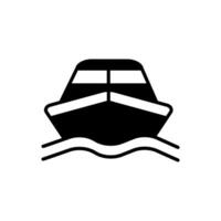 front view of a boat icon vector