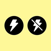 set of flash on and off icon vector