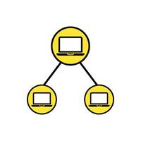 computer network illustration vector