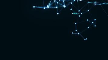 Digital plexus wave triangulation shapes, Futuristic technology neural networks, Animation loop background video