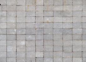 wall made of rectangular cinder blocks with stack bond pattern photo