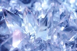 Abstract background of transparent crystals with refraction of light photo