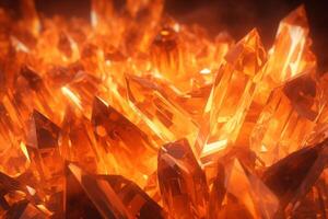 Abstract background of shining crystals with refraction of light photo