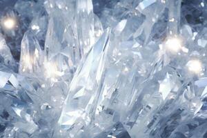 Abstract background of transparent crystals with refraction of light photo