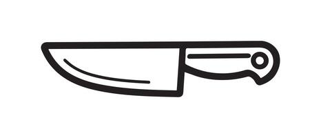 Knife sharp icon black line art iron clean design. vector