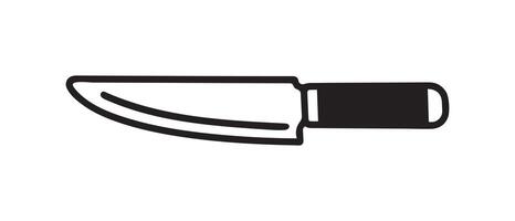 Knife sharp icon black line art iron clean design. vector
