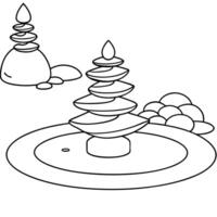 Mindfulness Coloring Book for Kids. Mindfulness element outline for coloring pages vector