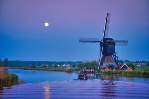 Windmills at Kinderdijk in Holland. Netherlands photo