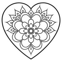 Sweet Hearts Outline For Coloring Book. vector