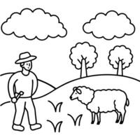 Mindfulness Coloring Book for Kids. Mindfulness element outline for coloring pages vector
