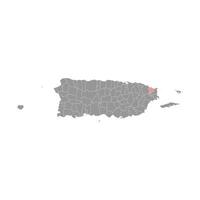 Luquillo map, administrative division of Puerto Rico. illustration. vector