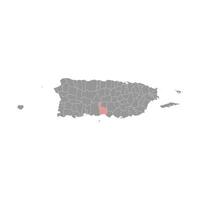 Juana Diaz map, administrative division of Puerto Rico. illustration. vector