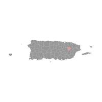Gurabo map, administrative division of Puerto Rico. illustration. vector